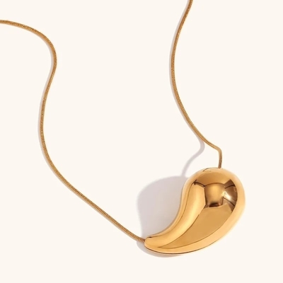 Customisierte 18K Gold Tränendropfkette 45+5cm Messing Tränendropfkette