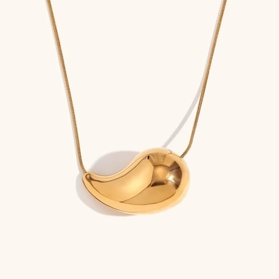 Customisierte 18K Gold Tränendropfkette 45+5cm Messing Tränendropfkette