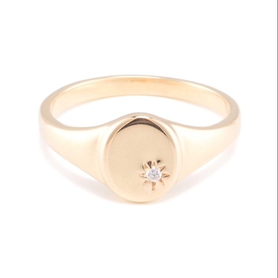 18K Gold Vermeil Sonnenblumen Siegelring mit Minority Design in 925 Sterling Silber