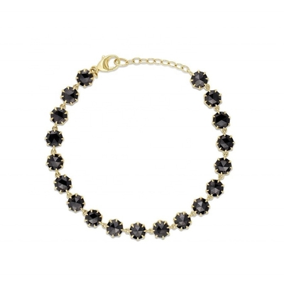 Thorn CZ Diamant Tennis Armband Rhodium Plattiert Schwarzer Edelstein Armband