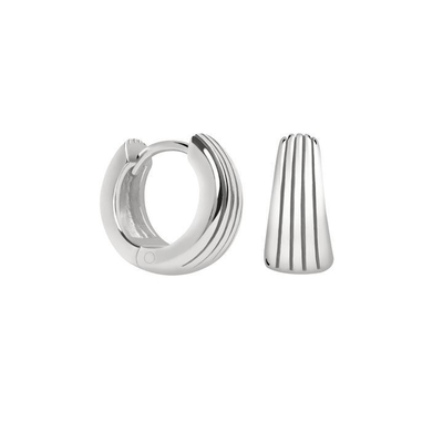 ECO 925 Sterling Silber Huggie Ohrringe Weißgold für den Jahrestag