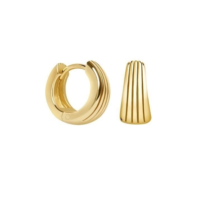ECO 925 Sterling Silber Huggie Ohrringe Weißgold für den Jahrestag
