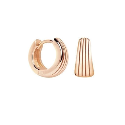 ECO 925 Sterling Silber Huggie Ohrringe Weißgold für den Jahrestag