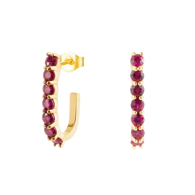 Trendy 925 Sterling Silber 14k Gold Trendy Bend Stud Ohrringe für Frauen Mädchen Schmuck