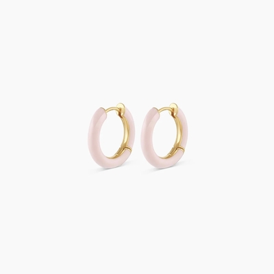 Benutzerdefiniertes Logo Chunky 18K Goldplattiert Hoop Türkis Emaille Farbe 925 Sterling Silber Huggies Ohrringe