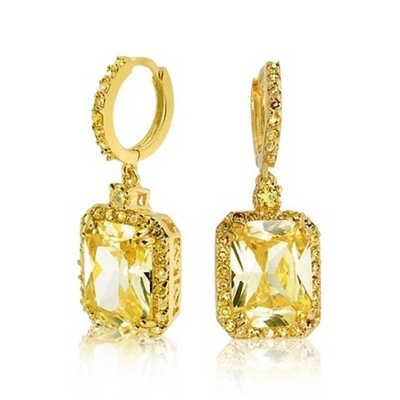 925 Sterling Silber Material Typ Top Verkauf Weißgold Plattiert Dangle Brautohre