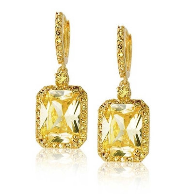 925 Sterling Silber Material Typ Top Verkauf Weißgold Plattiert Dangle Brautohre