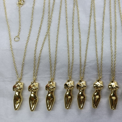 925 Sterling Silber Venus Frauen Körper Anhänger Halskette Anpassbar für Ihr Outfit