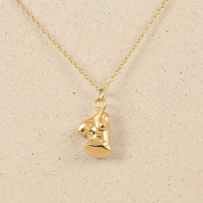 Venus Weiblichkeit 18K Goldplattiert 925 Sterling Silber gefüllt Anhänger Halskette für die Party