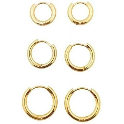 Einfach Rose Gold 8mm Hinged Huggie Kleine Hoop Ehrringe aus Edelstahl für den Abschluss
