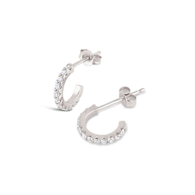 Handgefertigte 18K Goldplattierte Mini Kubik Zirkon Kleine offene Hoop Ohrringe mit Prinzessin Schnitt