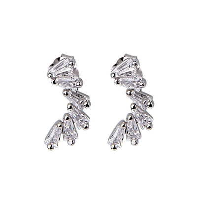 Zirkonie-Ohrstöpsel für Frauen Vermeil Schmuck Eisaugenringe