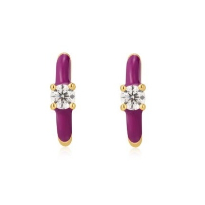 Neon Turquoise Enamel Micro Pave CZ Candy Farbenfrohe Mädchen Frauen Ohrringe Umweltfreundlich