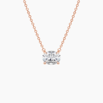 Oval geschnitten 5A Weiß Kubik Zirkonia glänzender Edelstein Anhänger Halsketten für Frauen Klassik Schmuck