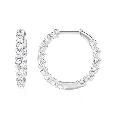 925 Sterling Silber Feinschmuck Hoop Ohrringe perfekt für jeden Anlass