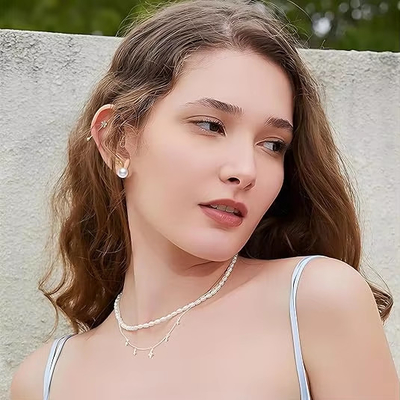 Weihnachtskaninchen Perlen Ohrringe feine Zirkonstangen Kaninchen Karotte süße Schmuck Geschenke