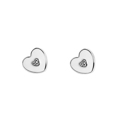Hochzeitsgeschenk Pink Heart Stud Ohrringe für Schmuckstücke