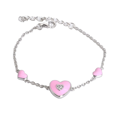 Hochzeitsgeschenk Pink Heart Stud Ohrringe für Schmuckstücke