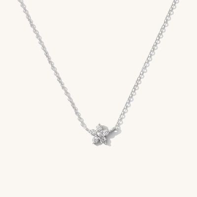 925 Sterling Silber Blumenhalskette Exquisite Trendy Rhodiniert Für Verlobung Hochzeit Party Perfektes Geschenk Für Freundinnen