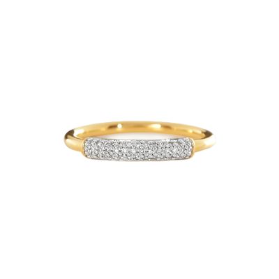 925 Sterling Silber 18K Gold beschichtet CZ Stapelring für Frauen