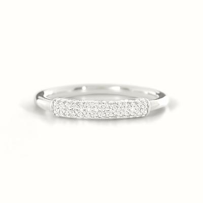 925 Sterling Silber 18K Gold beschichtet CZ Stapelring für Frauen