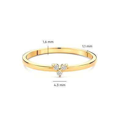 925 Sterling Silber Gold beschichtet CZ Lotus Ring für Frauen