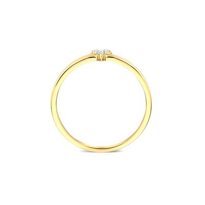 925 Sterling Silber Gold beschichtet CZ Lotus Ring für Frauen