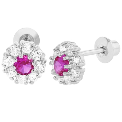 925 Silberblumen-Stud-Ohrringe mit CZ für Kinder 30PRS MOQ