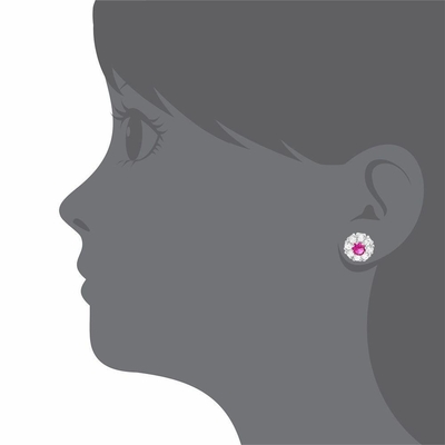925 Silberblumen-Stud-Ohrringe mit CZ für Kinder 30PRS MOQ