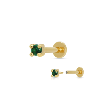 YUNCHENG High Quality Cubic Zircon 925 Silver Flat Back Earrings