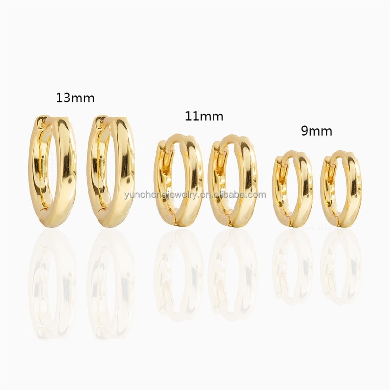 Silber feiner Schmuck Minimalist 18K Gold 9MM 11MM 13MM Loop Set für FedEx DHL UPS TNT EMS Versand