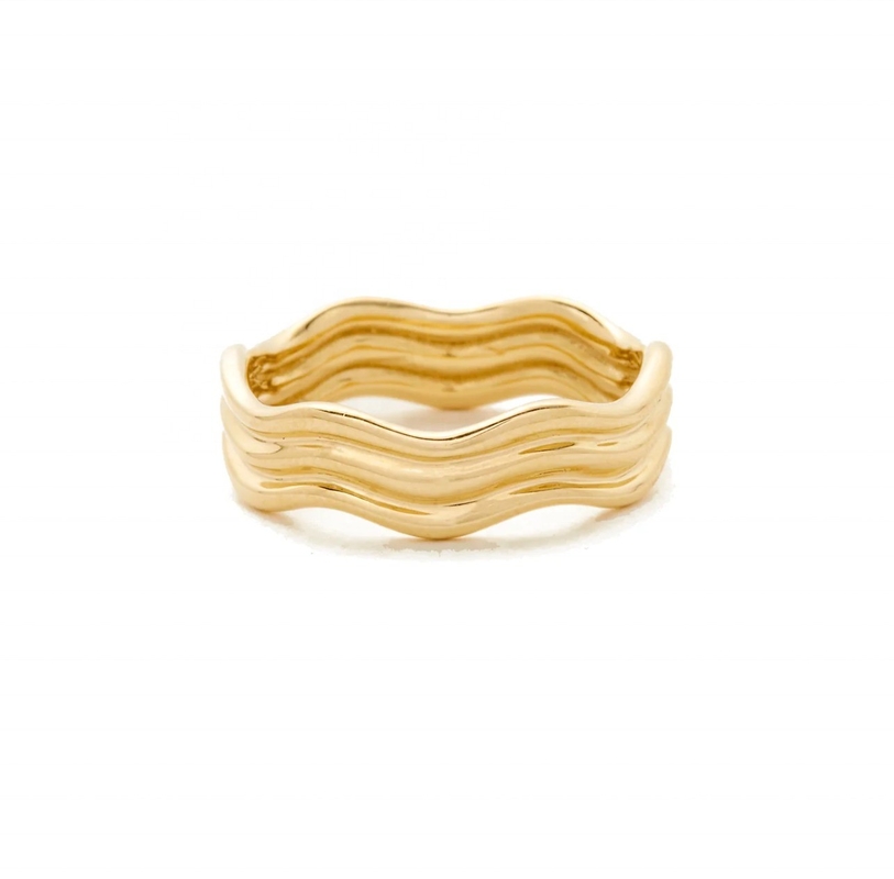 Einzigartiges Design 14K Gold Ring für Frauen und Männer Klassiker