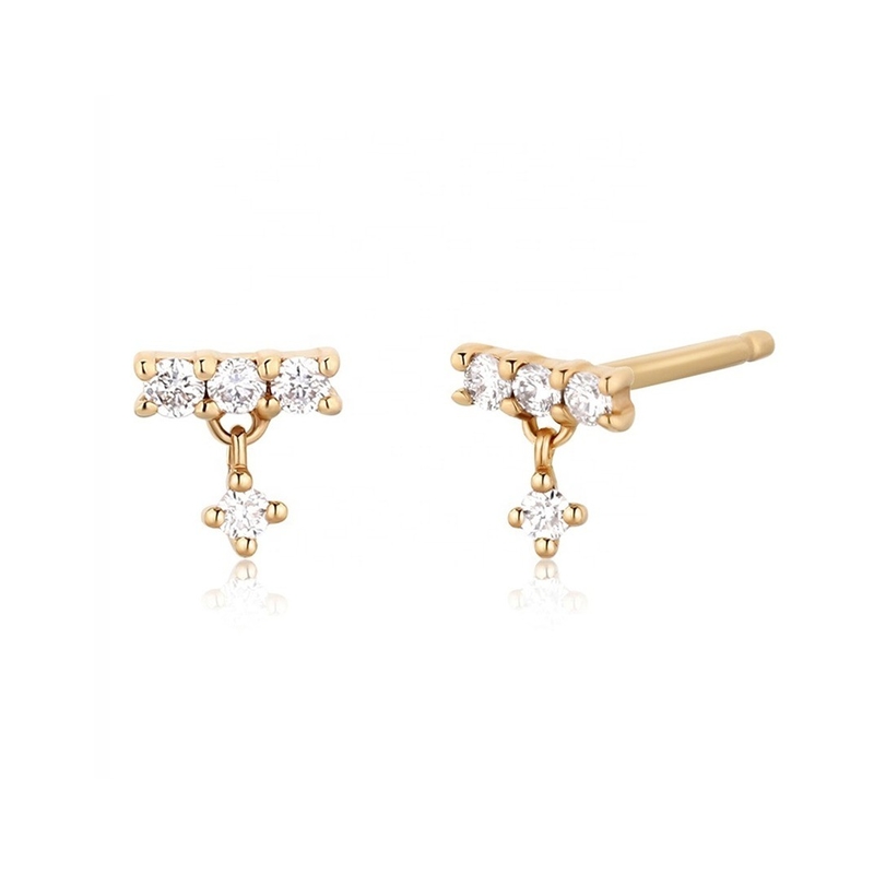 Vergoldete 2022 Minimalist Stud Ohrringe für Frauen in 925 Sterling Silber