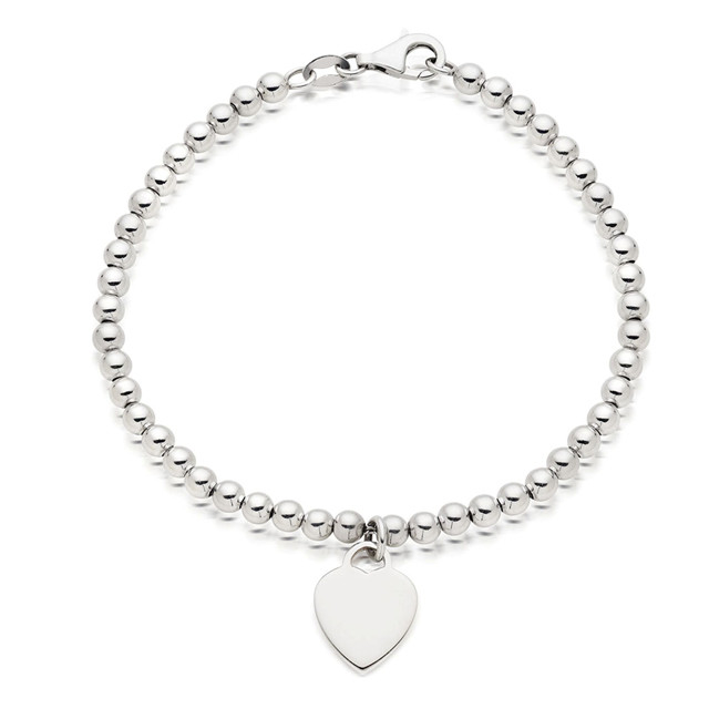 Herz und Baum Form Charme Perlen Armband 925 Sterling Silber für Damen Armbänder