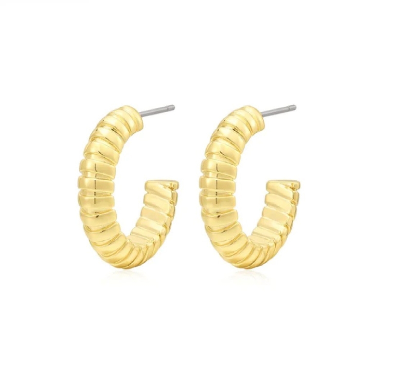 Textured Snake Chain Hoop Ohrring in 925 Sterling Silber für Mädchen Accessoire Box