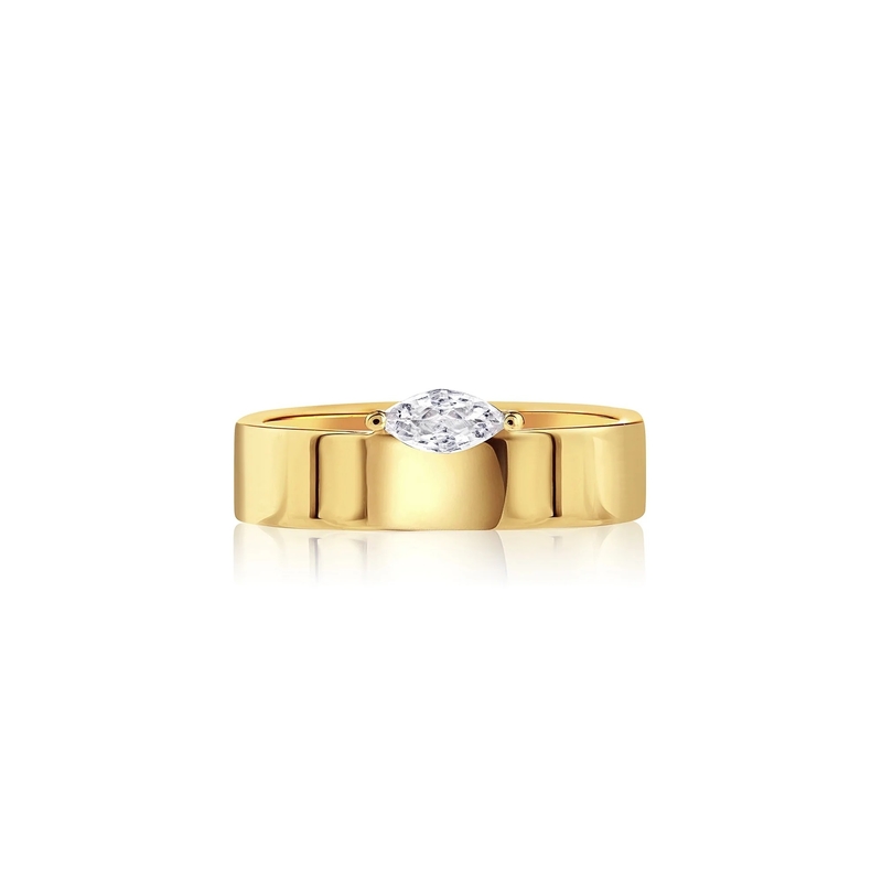 925 Sterling Silber Marquise Cut Diamant Weiß CZ Stapelringe für Mädchen Schmuck