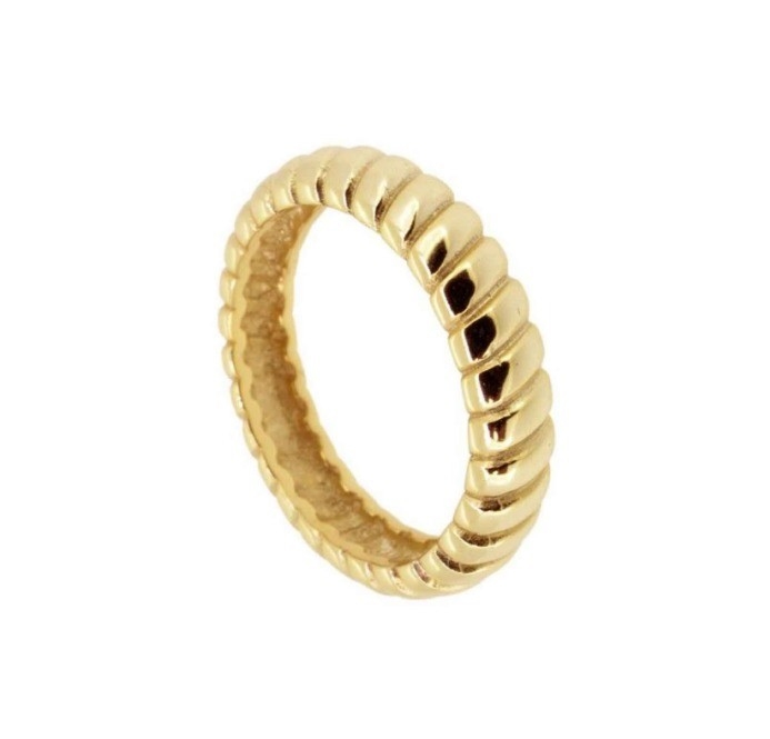 Breite 6mm Silber Twist Verlobungsring 18K Gold Rhodium Farbe Twist Silber Ring