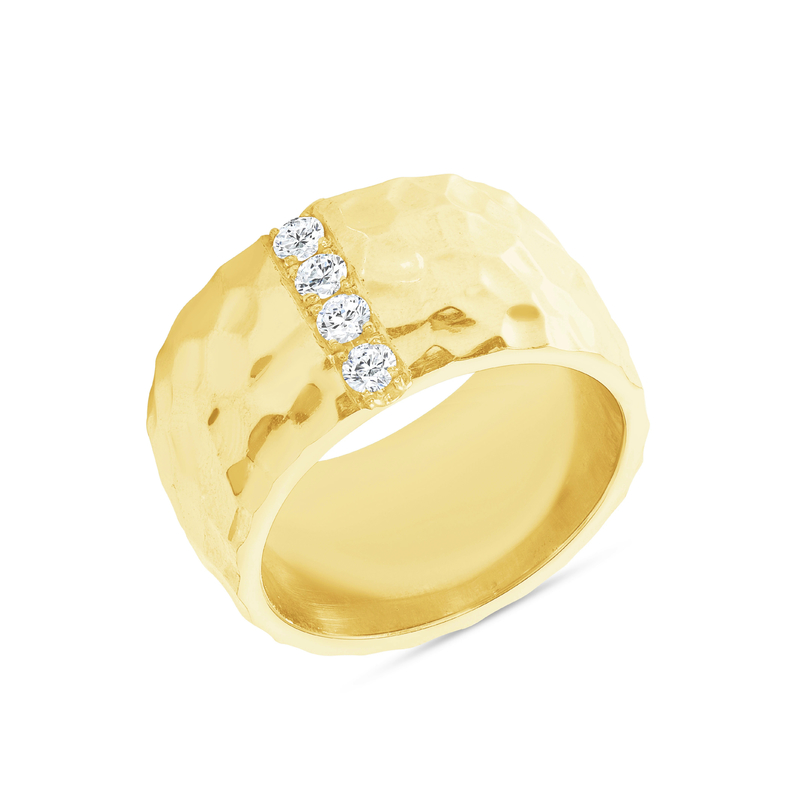 Größe 6 - Größe 10 Herren Eternity Band 18K Goldplattierte Messingringe