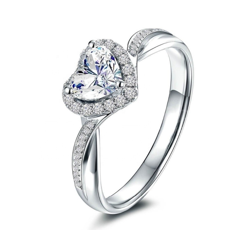 Herzen feine Weedringe 925 Sterling Silber Schmuck für Frauen Modeaccessoires