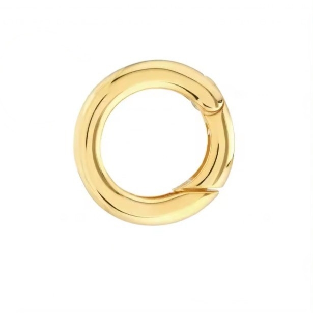14K Goldplattiert Rund Charm Enhancer Connector Halskette Schmuck Art Anhänger oder Charms Gebrauch