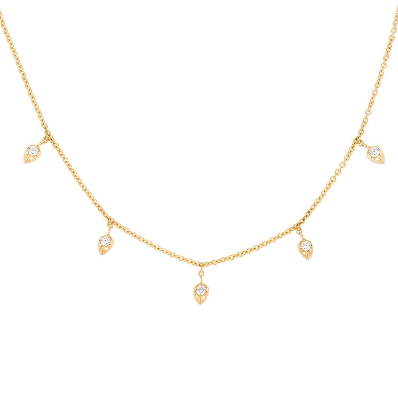 18K-Gold-Kette 925 Sterling Silber Feinkonnekt für Frauen Prinzessin-Schnitt Design
