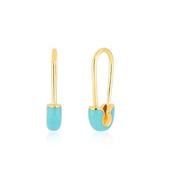 925 Sterling Silber Mode-Frauen-Stift-Ohrringe mit Blau-Emaille-Drop-Finish