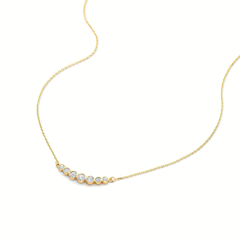 Minimalistische 925 Sterling Silber Tennis Anhänger Halsketten für Frauen Schicht stapelbare Halsketten