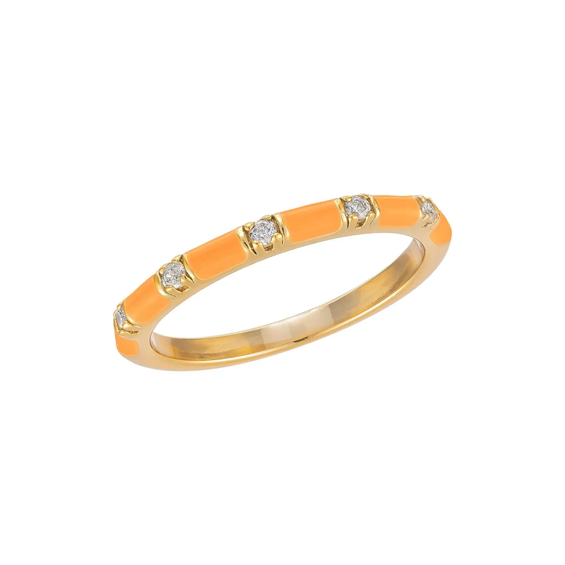 Handgefertigte Würfelstapelbare Ringe 18K Goldplattiert 925 Sterling Silber mit Weißem Emaille Kubischer Zirkonia Minimalist Schmuck Geschenk für Frauen