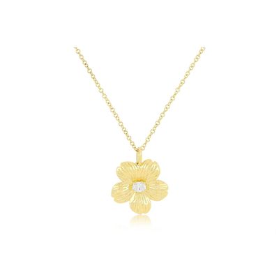 925 Sterling Silver Material Type Gold Plated Dainty Cherry Blossom Flower Pendants