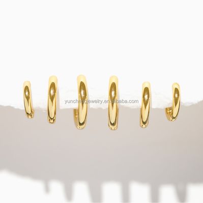Silber feiner Schmuck Minimalist 18K Gold 9MM 11MM 13MM Loop Set für FedEx DHL UPS TNT EMS Versand