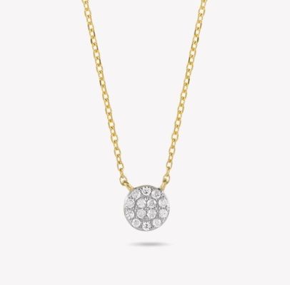 Kleine 18K-Goldplattierte CZ-Diamantkette für Mädchen im klassischen Stil