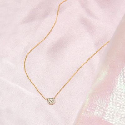 Kleine 18K-Goldplattierte CZ-Diamantkette für Mädchen im klassischen Stil