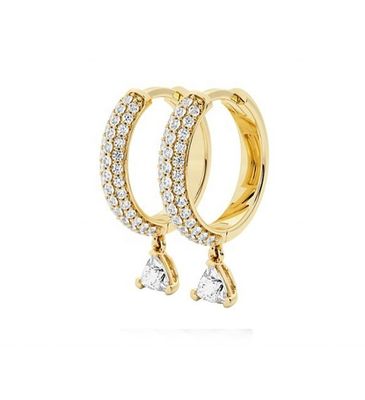 Diamant-Creolen mit Drittanbieter-Bewertung in 925er Sterlingsilber mit Roségold-Beschichtung und 50 Paar Mindestbestellmenge