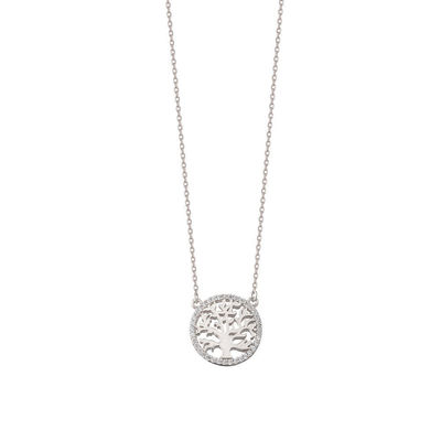 Party Gelegenheit 18K Gold Plattiert Sterling Silber Baum des Lebens Anhänger Halskette für Frauen
